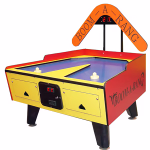 Great American Boom-A-Rang Yellow and Red Air Hockey Coin-Op Game