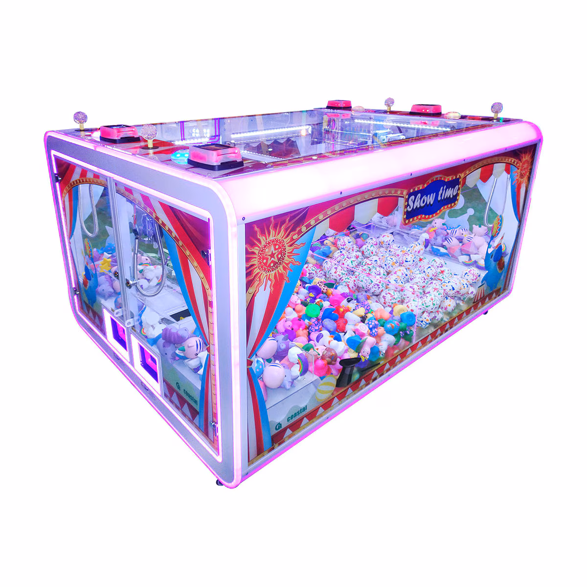 Coastal Amusements Showtime Four Player Crane Arcade Game
