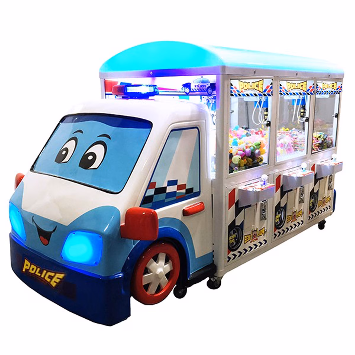 Coast to Coast Police Car Crane Claw Machine Arcade Game – 6 Player