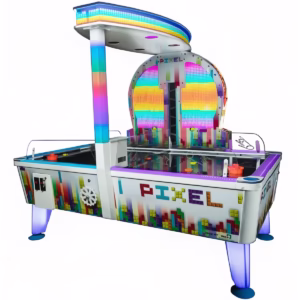 WIK 8' Pixel Multi-Puck Air Hockey Table - 2 or 4 Players