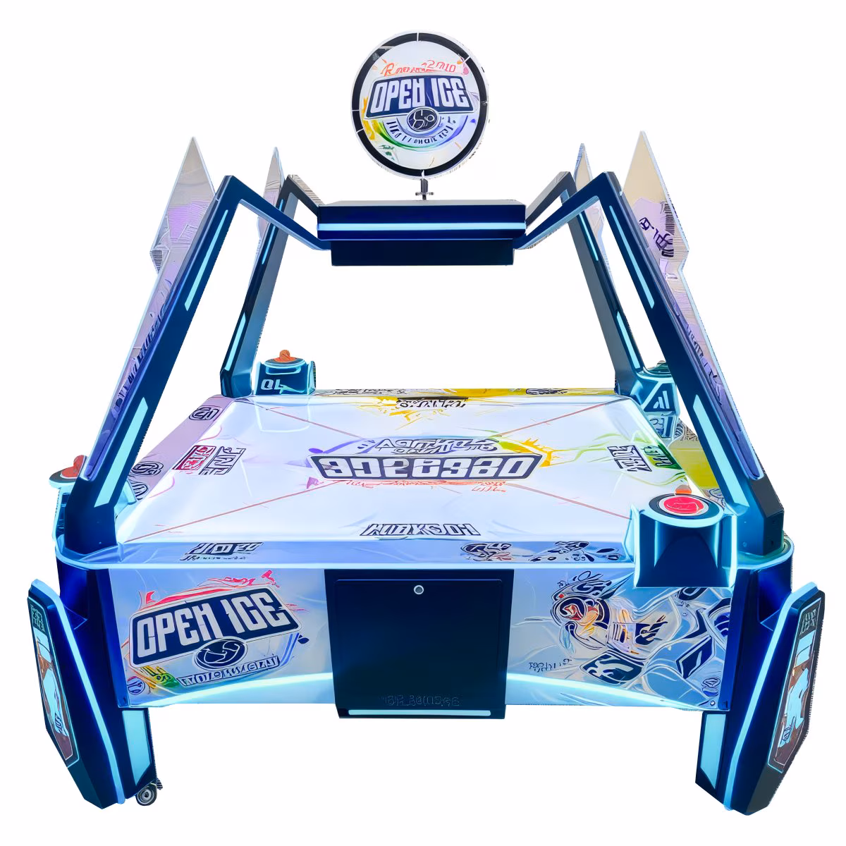 Barron Games Open Ice 4 Player Air Hockey Table