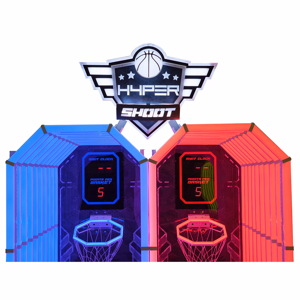LAI Games HYPERshoot Basketball Shooting Ticket Redemption Arcade Game – 1 Player