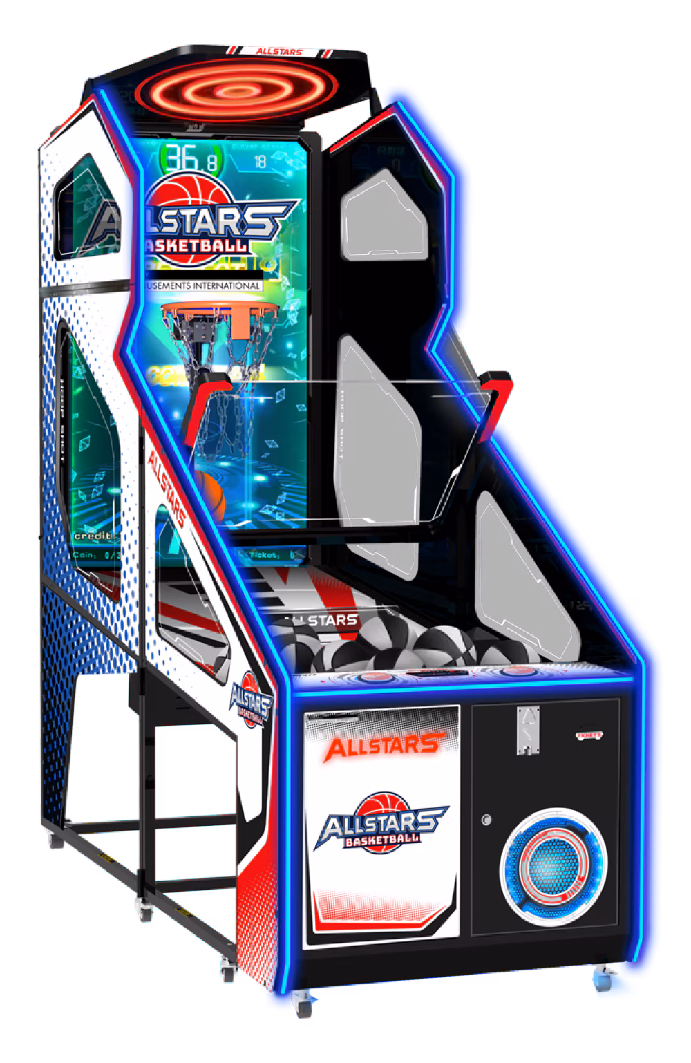 Sega All-Stars Video Screen Ticket Redemption Basketball Game