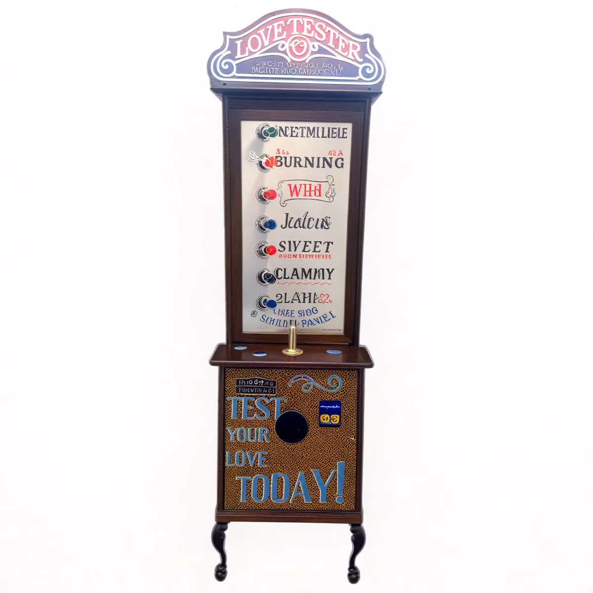 Love Tester Nostalgic Arcade Machine With LED Sign Topper