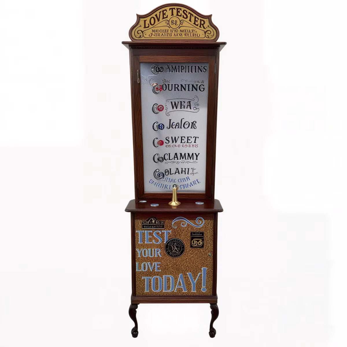 Love Tester Nostalgic Arcade Machine With LED Sign Topper