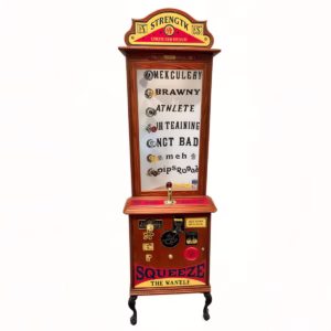 Nostalgic Strength Tester Arcade Machine With LED Sign Topper